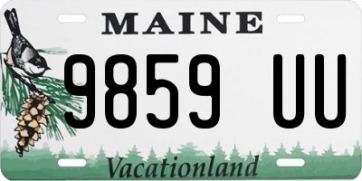 ME license plate 9859UU