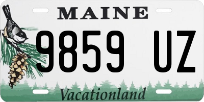 ME license plate 9859UZ