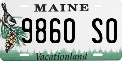 ME license plate 9860SO