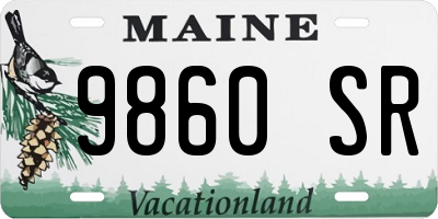 ME license plate 9860SR