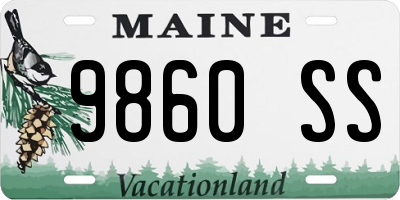 ME license plate 9860SS