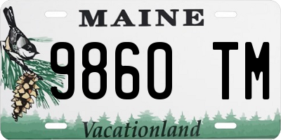 ME license plate 9860TM