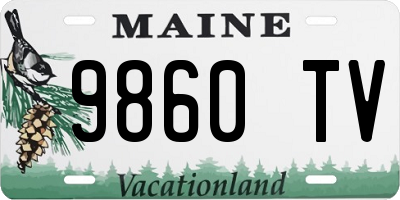 ME license plate 9860TV