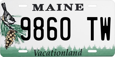 ME license plate 9860TW