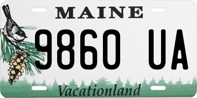 ME license plate 9860UA