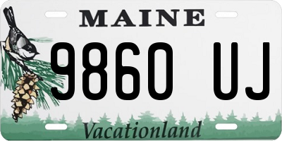 ME license plate 9860UJ