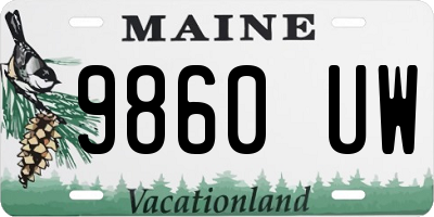 ME license plate 9860UW