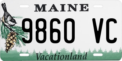 ME license plate 9860VC