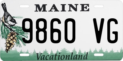 ME license plate 9860VG