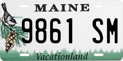 ME license plate 9861SM