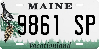 ME license plate 9861SP