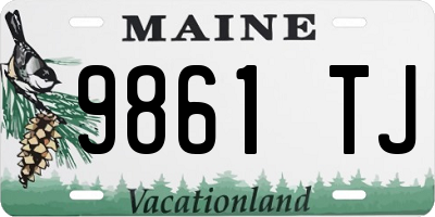 ME license plate 9861TJ