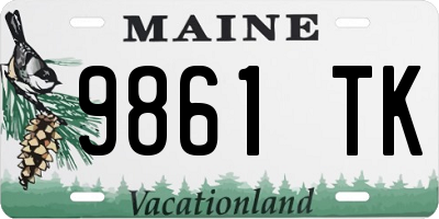 ME license plate 9861TK