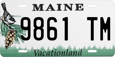 ME license plate 9861TM