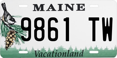ME license plate 9861TW