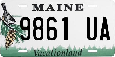 ME license plate 9861UA