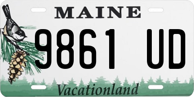 ME license plate 9861UD