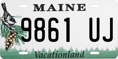 ME license plate 9861UJ