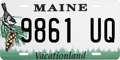 ME license plate 9861UQ