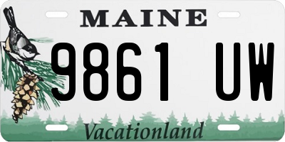 ME license plate 9861UW