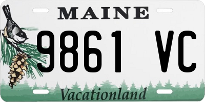 ME license plate 9861VC