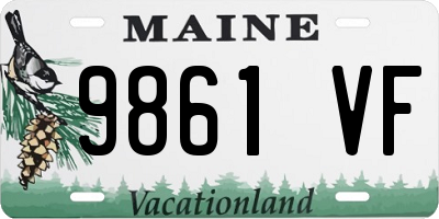 ME license plate 9861VF