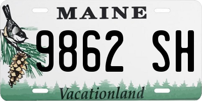 ME license plate 9862SH