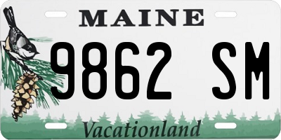 ME license plate 9862SM