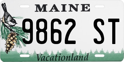 ME license plate 9862ST
