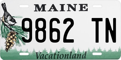 ME license plate 9862TN