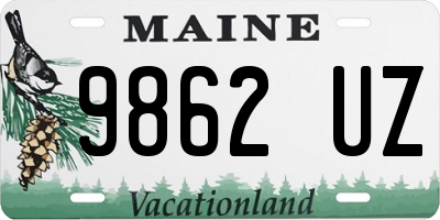 ME license plate 9862UZ