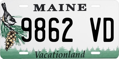 ME license plate 9862VD