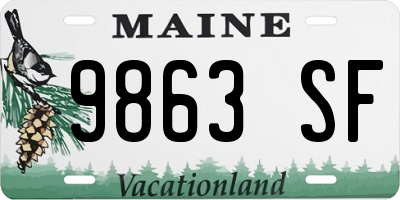 ME license plate 9863SF