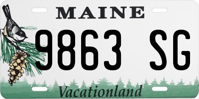 ME license plate 9863SG