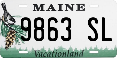 ME license plate 9863SL