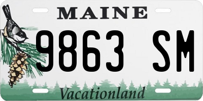 ME license plate 9863SM