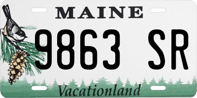 ME license plate 9863SR