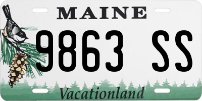 ME license plate 9863SS