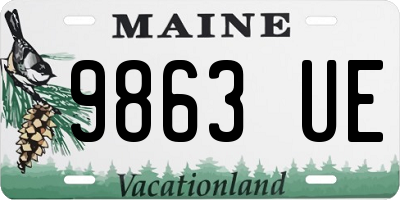 ME license plate 9863UE