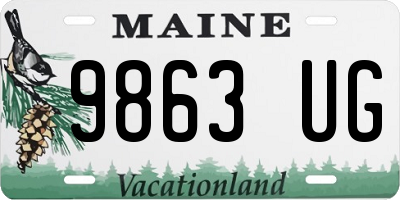 ME license plate 9863UG