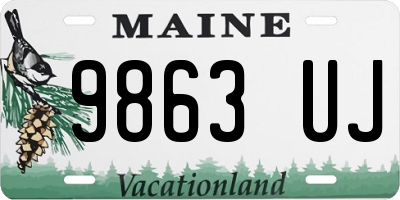 ME license plate 9863UJ