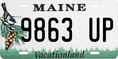 ME license plate 9863UP