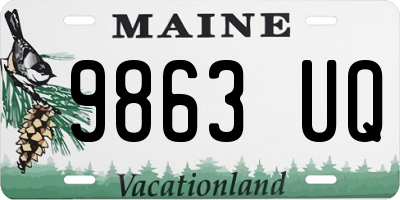 ME license plate 9863UQ