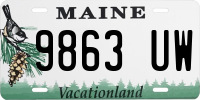 ME license plate 9863UW