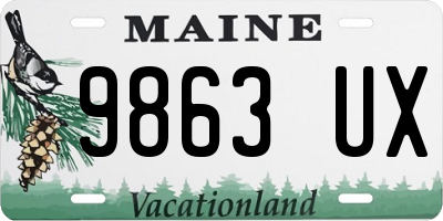 ME license plate 9863UX