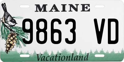 ME license plate 9863VD
