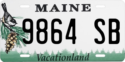 ME license plate 9864SB