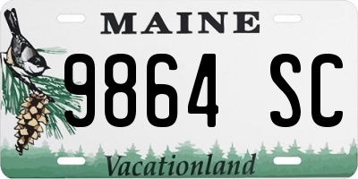 ME license plate 9864SC