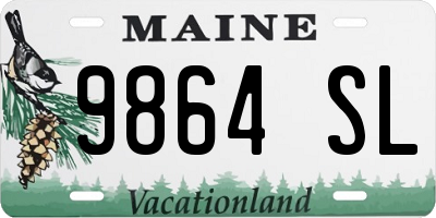 ME license plate 9864SL