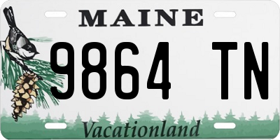 ME license plate 9864TN